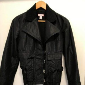 NWOT MAX&CO Black Nylon Belted Jacket Size M
